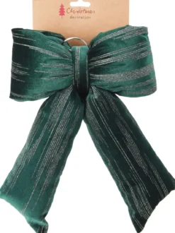 NOEUD VELOURS VERT 20X30CM