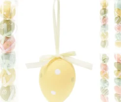 OEUF PAQUES A SUSPENDRE 6CM X6 PIECES