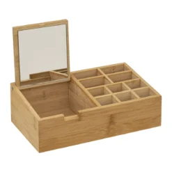 ORGANISEUR MIROIR 10 COMPARTIMENTS BAMBOU