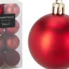 PACK 16 BOULES 6CM DARK RED