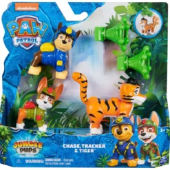 PACK 3 FIGURINES CHIOT ET ANIMAL CHASE TRACKER
