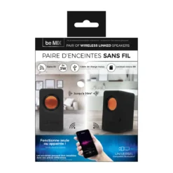 PAIRE ENCEINTES APPAIREES SANS FIL