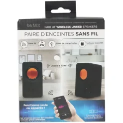 PAIRE ENCEINTES APPAIREES SANS FIL
