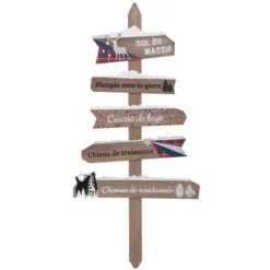 PANCARTE BOIS FONCE 110CM