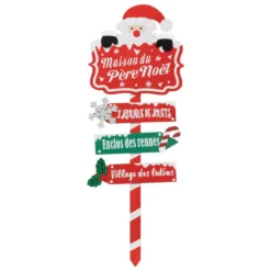 PANCARTE PERE NOEL ROUGE 110CM