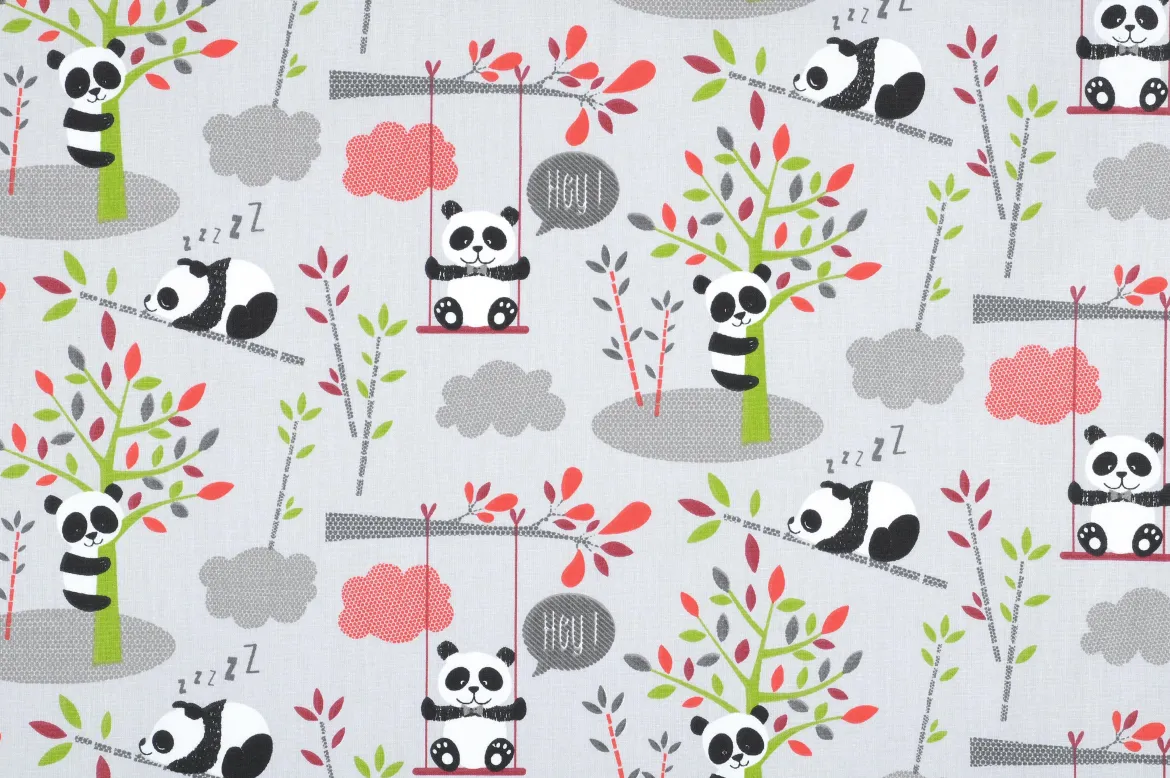 PANDIPANDA CRETONNE 160CM COTON GRIS-1