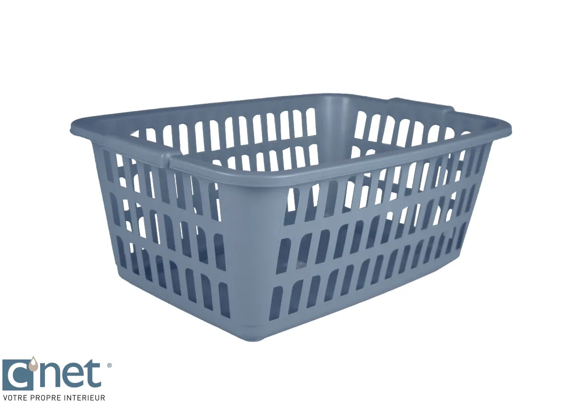 PANIER A LINGE RECTANGLE 30L BLEU