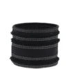 PANIER COTON IMPRIME DECO FRANGES NOIR 19X16CM