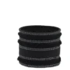 PANIER COTON IMPRIME DECO FRANGES NOIR 17X14CM