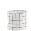 PANIER COTON IMPRIME MOTIF CARRE NATUREL 15X12CM
