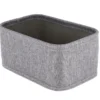 PANIER DE RANGEMENT POLYESTER EVA 26X17.5X12CM GRIS