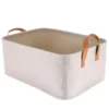 PANIER DE RANGEMENT POLYESTER EVA 44X31X18CM BEIGE