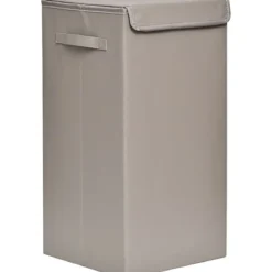 PANIERE A LINGE PLIABLE PVC MDF TAUPE