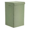 PANIERE A LINGE PLIABLE TISSU VERT