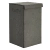 PANIERE A LINGE PLIABLE TISSU GRIS