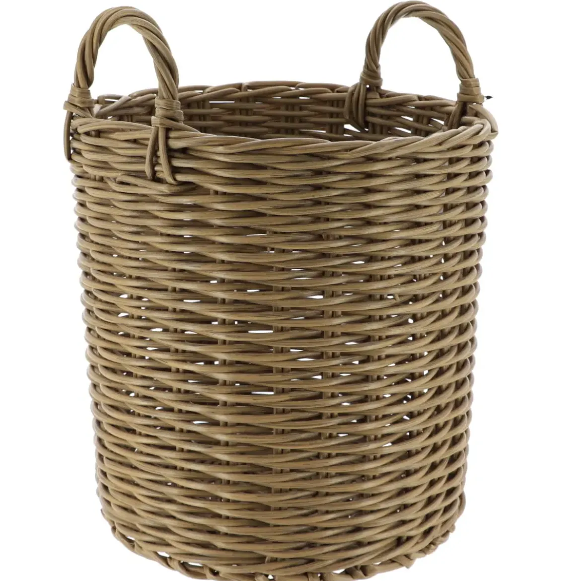 PANIERE A LINGE RECYCLE FACON OSIER 35X36CM NATUREL