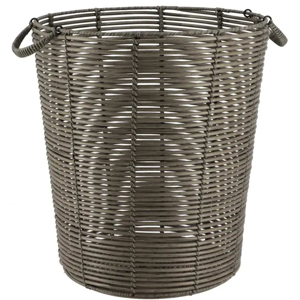 PANIERE A LINGE RECYCLE FACON ROTIN 40X45CM GRIS