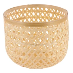 PANIERE A LINGE RONDE BAMBOU 25X20CM NATUREL