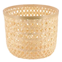 PANIERE A LINGE RONDE BAMBOU 28X23CM NATUREL