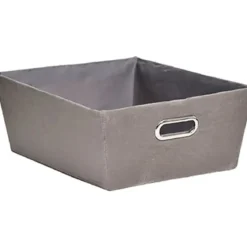 PANIERE DRESSING VELOURS D.15X40X32.5CM TAUPE