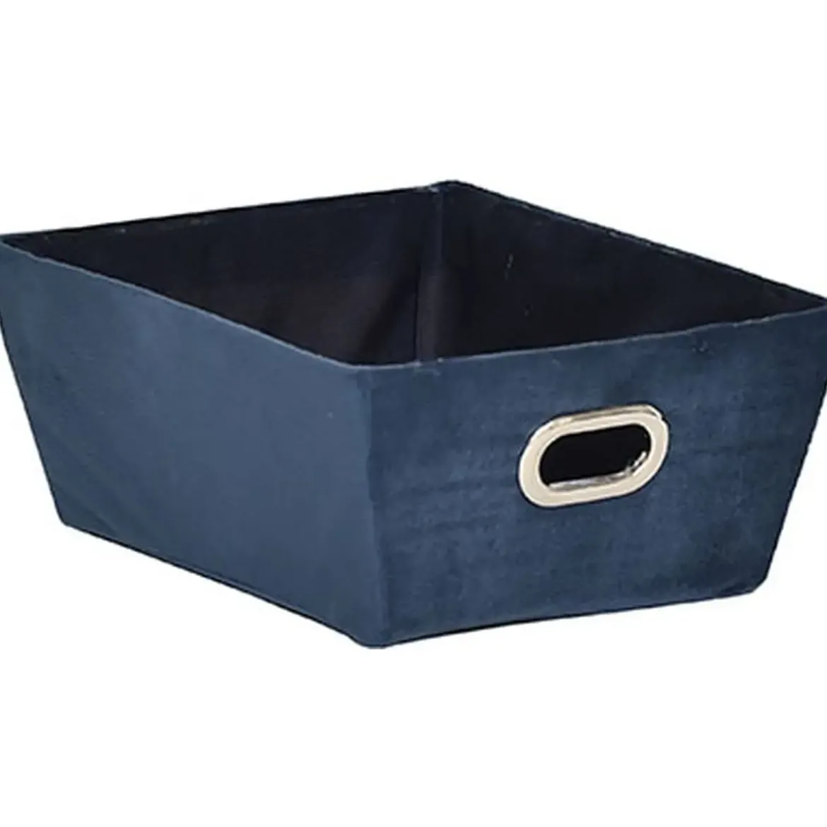 PANIERE DRESSING VELOURS D.10.5X26X20.5CM BLEU JEANS