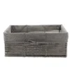 PANIERE EN PAPIER 39X26X15.5CM GRIS TISSU GRIS
