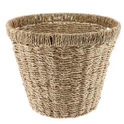 PANIERE RONDE MATIERE VEGETALE 28X23CM NATUREL
