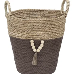 PANIERE RONDE PETIT MODELE D.31X30CM NATUREL TAUPE