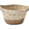 PANIER EVASE MAIS ET VEGETALE 24X15X14CM NATUREL BLANC
