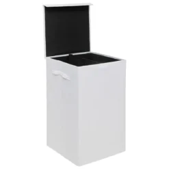 PANIER LINGE 74L COTON BLANC COLORS