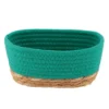 PANIER RECTANGLE COTON VEGETALE 19X11X10CM VERT CARAIBES