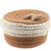 PANIER ROND COUVERCLE COTON MAIS 13X7.5CM NATUREL MARRON