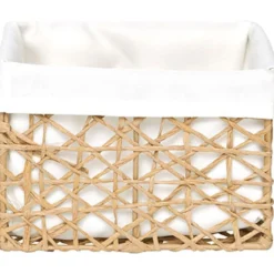 PANIER TGM PAPIER FICELLE TISSU CREME