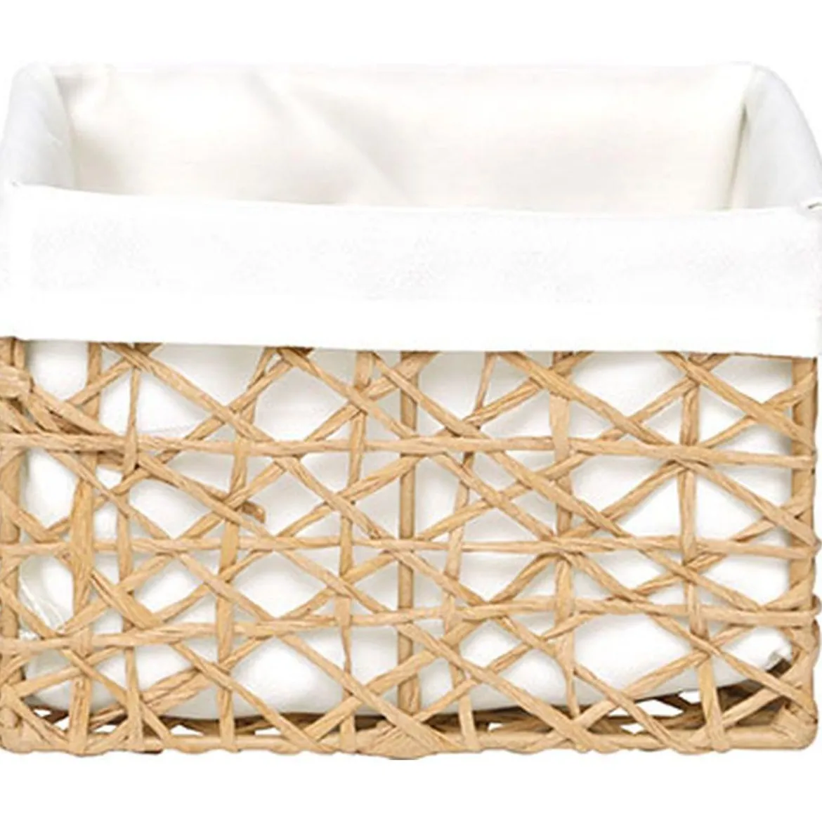 PANIER TGM PAPIER FICELLE TISSU CREME