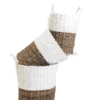 PANIER TRESSE BLANC NATUREL D.28X28X33CM