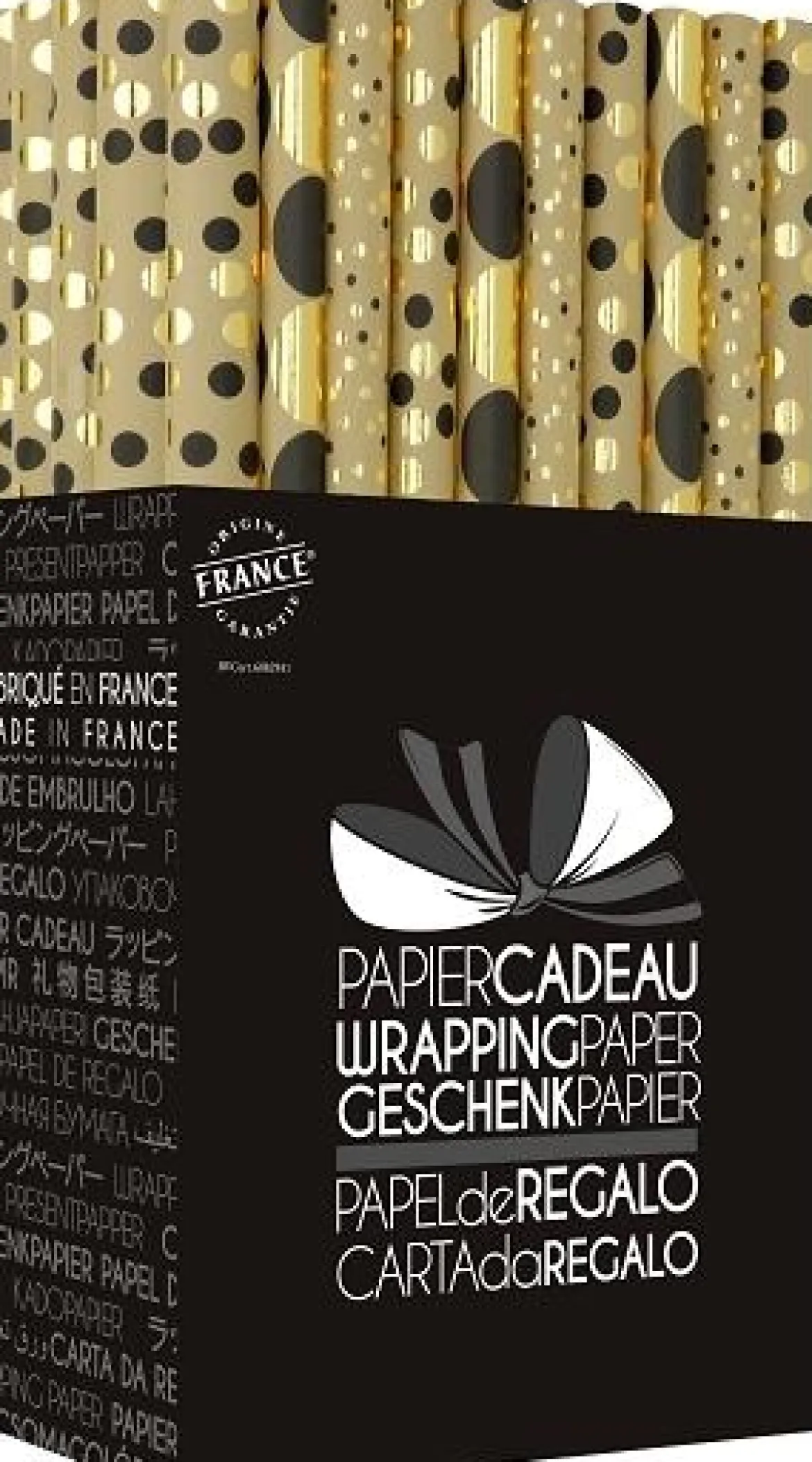 PAPIER CADEAU KRAFT BRUN DORURE A CHAUD 0.70X1.5M