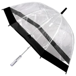 PARAPLUIE LONG DOME TRANSPARENT 80CM