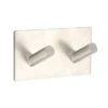 PATERE DOUBLE ACIER INOXYDABLE 3M CHROME
