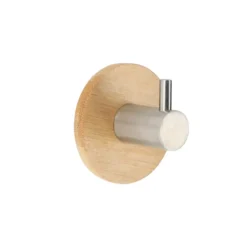 PATERE SIMPLE BAMBOU METAL 3M CHROME