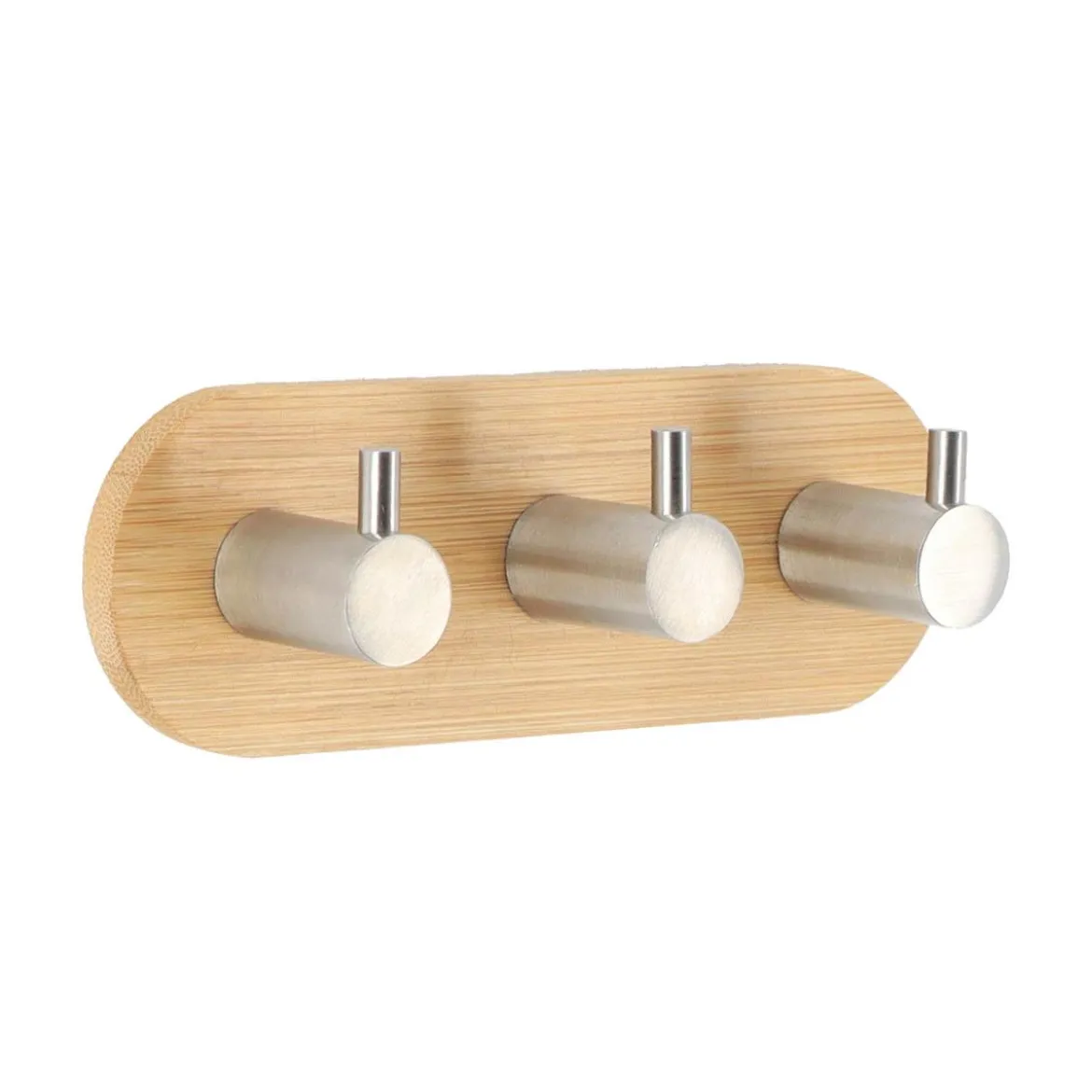 PATERE TRIPLE BAMBOU METAL 3M CHROME