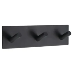 PATERE TRIPLE METAL PEINT 3M NOIR