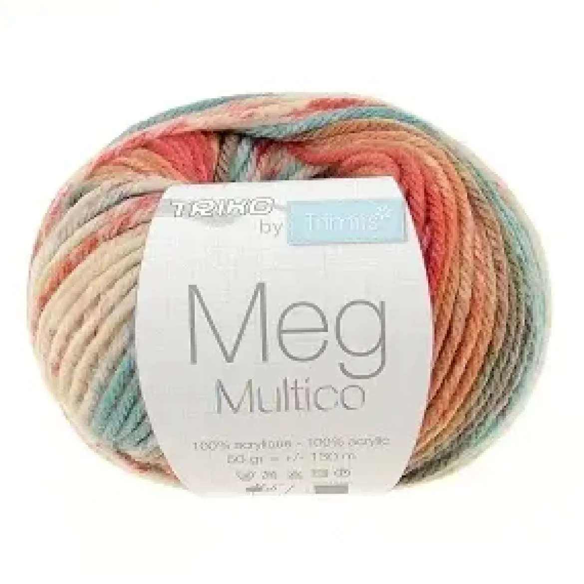 PELOTE DE FIL TRICOT MEG ACRYLIQUE MULTICOLORE 50G