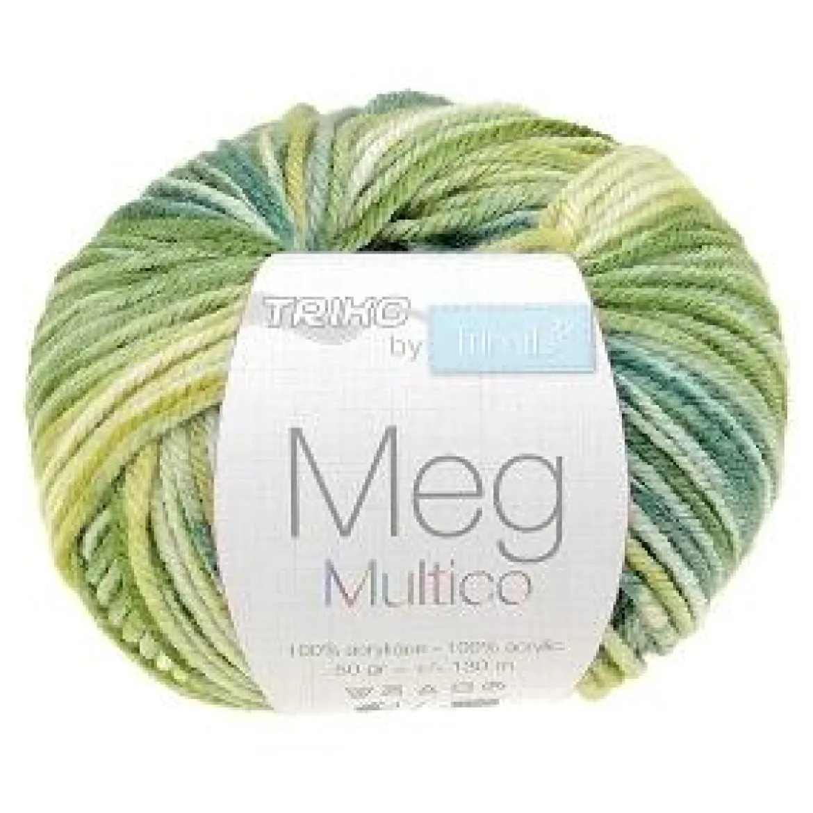 PELOTE DE FIL TRICOT MEG ACRYLIQUE MULTICOLORE 50G