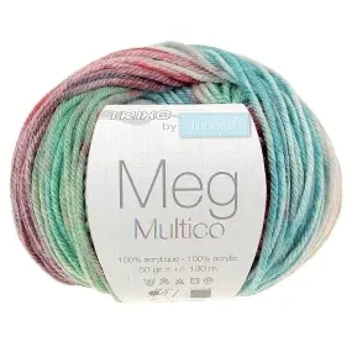 PELOTE DE FIL TRICOT MEG ACRYLIQUE MULTICOLORE 50G