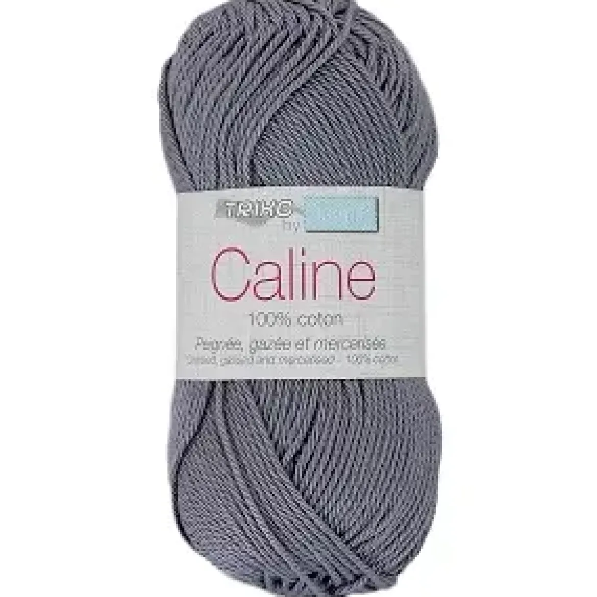 PELOTE FIL TRICOT CALINE COTON 50G GRIS