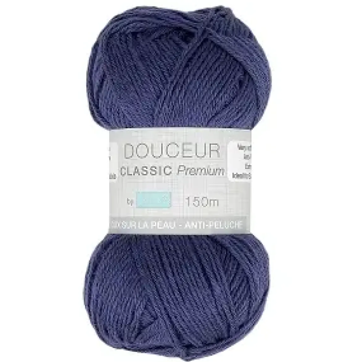 PELOTE FIL TRICOT DOUCEUR CLASSIC 50G BLEU FONCE