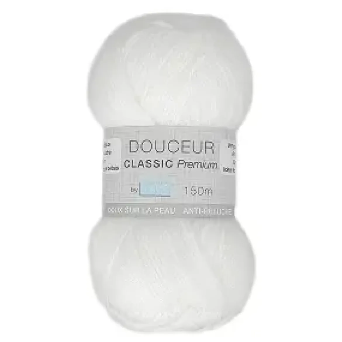 PELOTE FIL TRICOT DOUCEUR CLASSIC 50G BLANC