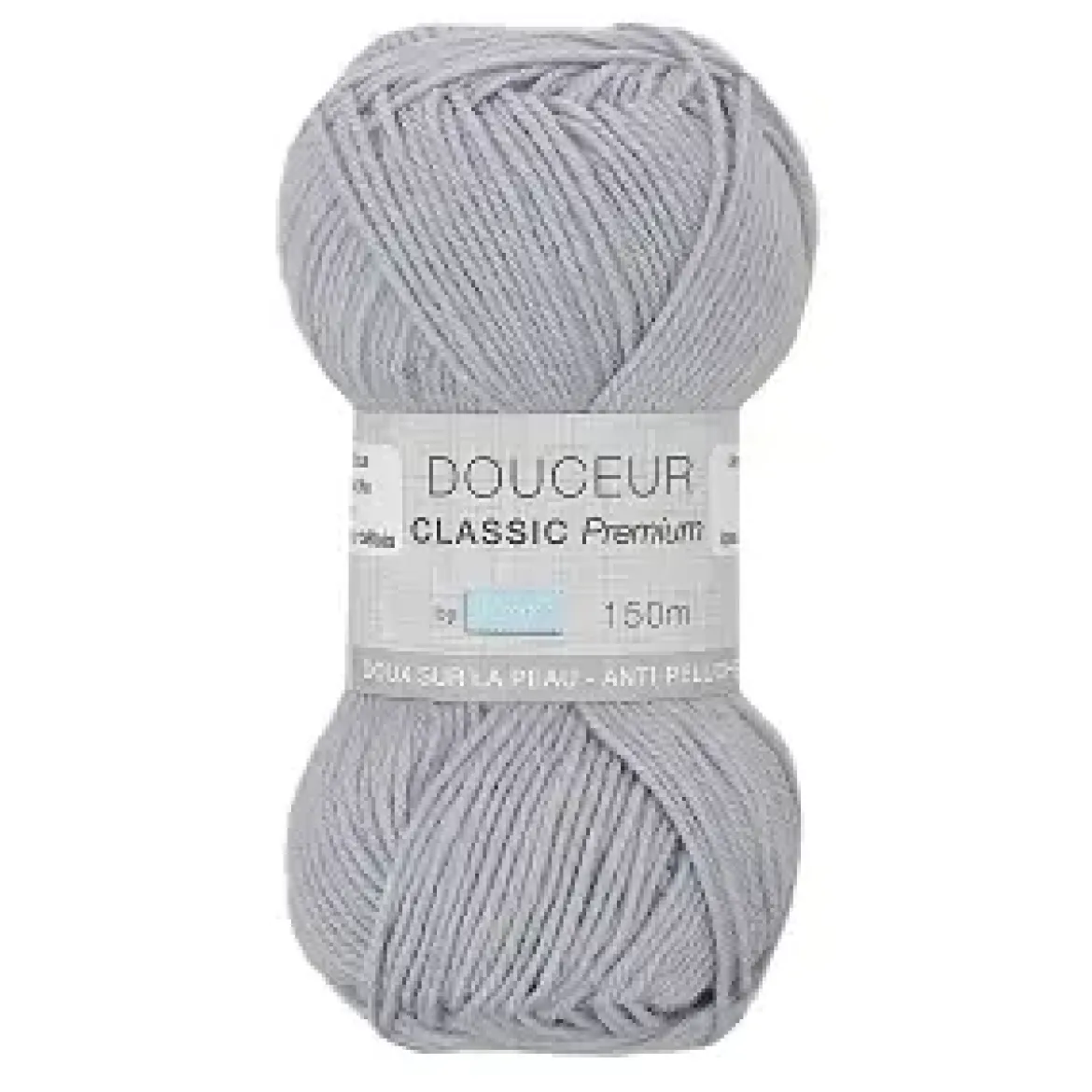 PELOTE FIL TRICOT DOUCEUR CLASSIC 50G GRIS CLAIR