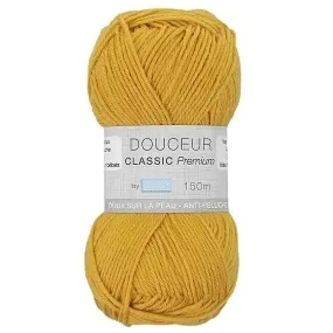 PELOTE FIL TRICOT DOUCEUR CLASSIC 50G JAUNE