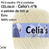 PELOTES 100 GR 100 COTON A CROCHETER ECRU